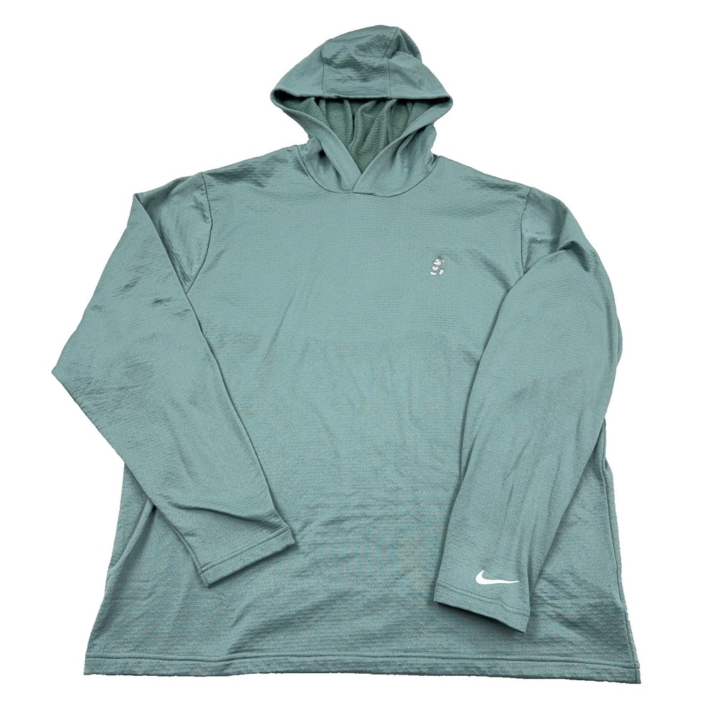 Disney Parks Nike Mickey Mouse Icon Tour Dri Fit Hoodie Pullover 2XL XXL Green